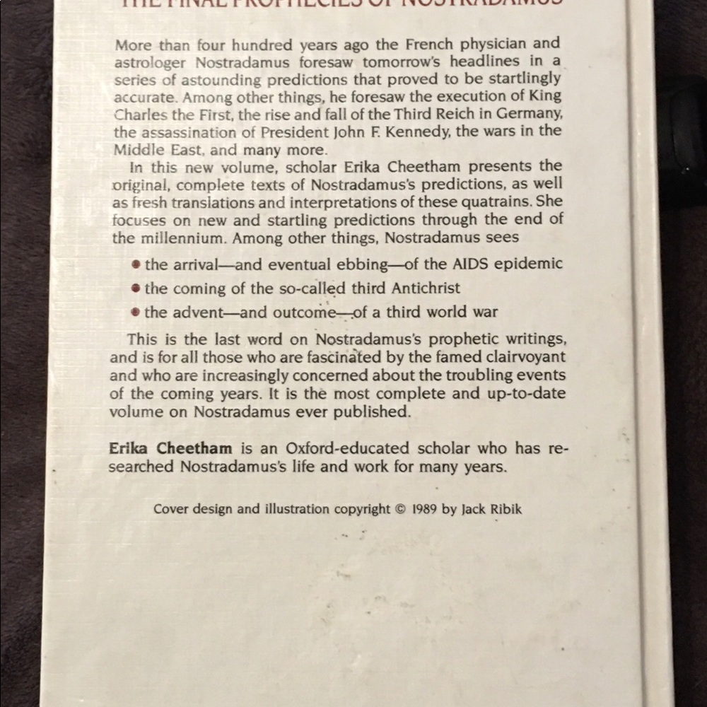 The Final Prophecies of Nostradamus by Erika Cheetham - Picture 2 of 3